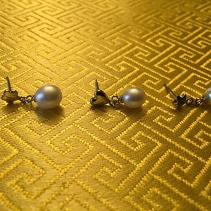 Silver Flower, Heart, or Star Pearl Earings